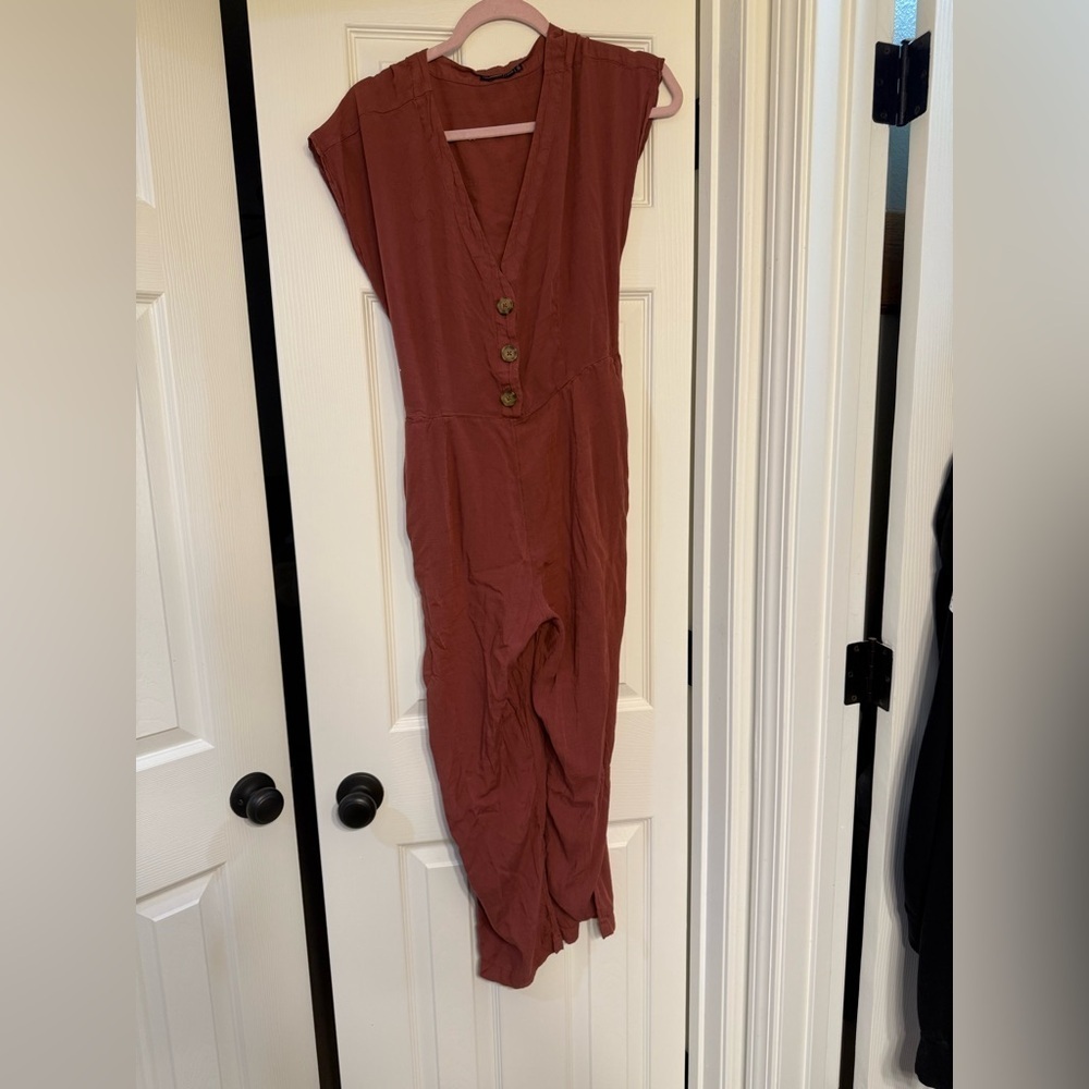 Rust Red Abercrombie & Fitch Jumper Size M - Picture 2 of 4